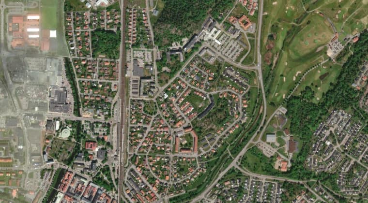 Flygfoto över Kungsbacka
