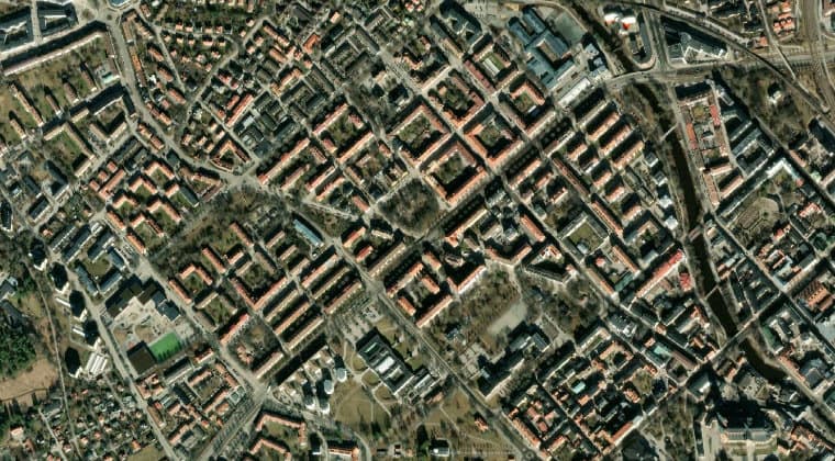Flygfoto över Uppsala