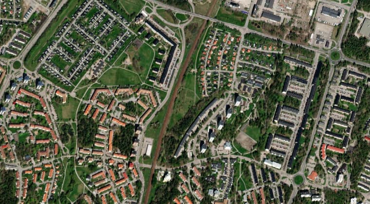 Flygfoto över Västerås